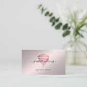 Moderne minimale Rosegold Diamant Salon Visitekaartje (Staand voorkant)