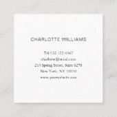 Moderne minimale Rosegold-Gold Diamant Salon Vierkante Visitekaartje (Achterkant)