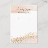 Moderne minimale roze en gouden verdiener visitekaartje (Voorkant)