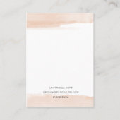 Moderne minimale roze en gouden verdiener visitekaartje (Achterkant)