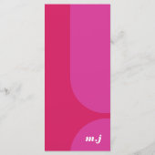 Moderne minimale roze en magenta retro-arch gebold menu (Achterkant)