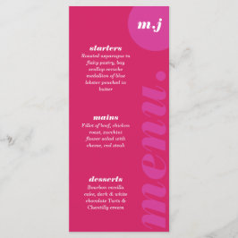 Moderne minimale roze en magenta retro-arch gebold menu