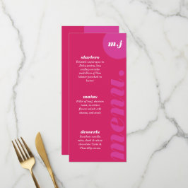 Moderne minimale roze en magenta retro-arch gebold menu