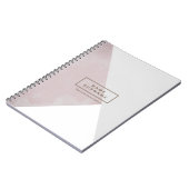 Moderne, minimale roze, levende Geometrische werve Notitieboek (Linkerzijde)
