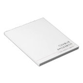 Moderne minimale roze lijn witte professionele notitieblok (Schuin)