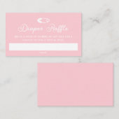 Moderne minimale roze luier loterij ticket informatiekaartje (Voorkant / Achterkant)