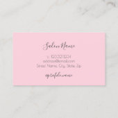 Moderne minimale roze nagels visitekaartje (Achterkant)