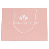 Moderne, minimale roze pasteitjes gefeliciteerd groot cadeauzakje (Voorkant)