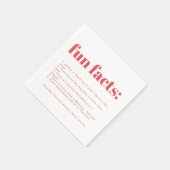 Moderne minimale roze pink | Fun Facts Wedding Servet (Hoek)