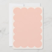 Moderne minimale roze retro golvende rand kaart (Achterkant)