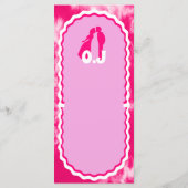 Moderne minimale roze stropdas kleurstof retro boo menu (Achterkant)
