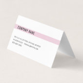 Moderne, minimale roze Visitekaartjes (Achterkant)