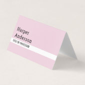Moderne, minimale roze Visitekaartjes (Voorkant)