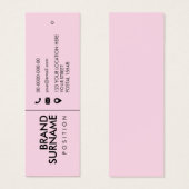 Moderne, minimale roze zakelijke Labels Mini Visitekaartjes (Voorkant /achterkant)