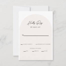Moderne minimale RSVP Enclosure Kaart