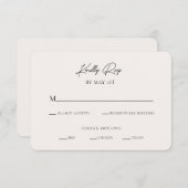 Moderne minimale RSVP Enclosure Kaart (Voorkant / Achterkant)