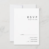 Moderne, minimale RSVP-kaart RSVP Kaartje (Voorkant)
