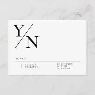 Moderne & Minimale RSVP-kaart RSVP Kaartje