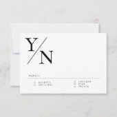 Moderne & Minimale RSVP-kaart RSVP Kaartje (Voorkant)