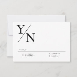 Moderne & Minimale RSVP-kaart RSVP Kaartje