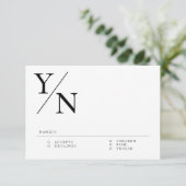Moderne & Minimale RSVP-kaart RSVP Kaartje (Staand voorkant)