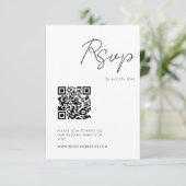 Moderne Minimale RSVP QR-code voor script (Staand voorkant)
