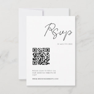 Moderne Minimale RSVP QR-code voor script