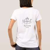 Moderne minimale rustieke handgetekende kerstboom t-shirt (Achterkant)