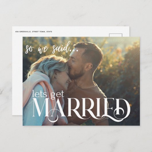 moderne, minimale rustige foto Sla de datumkaart o Aankondigingskaart (Voorkant / Achterkant)