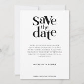moderne, minimale rustige foto Sla de datumkaart o Save The Date (Achterkant)