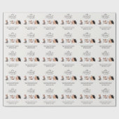 moderne minimale rustige multi-foto cadeaupapier (Vlak)