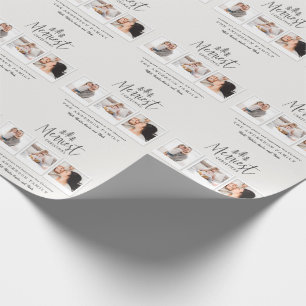 moderne minimale rustige multi-foto cadeaupapier