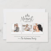 moderne minimale rustige multi-foto feestdagenkaart (Voorkant)