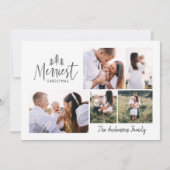 moderne minimale rustige multi-foto feestdagenkaart (Voorkant)