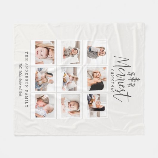 moderne minimale rustige multi-foto fleece deken (Voorkant (Horizontaal))