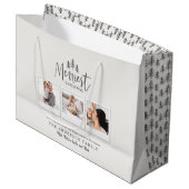 moderne minimale rustige multi-foto groot cadeauzakje (Voorkant Gekanteld)