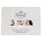 moderne minimale rustige multi-foto groot cadeauzakje (Voorkant)
