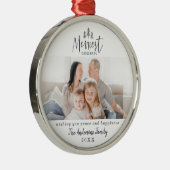 moderne minimale rustige multi-foto metalen ornament (Rechts)