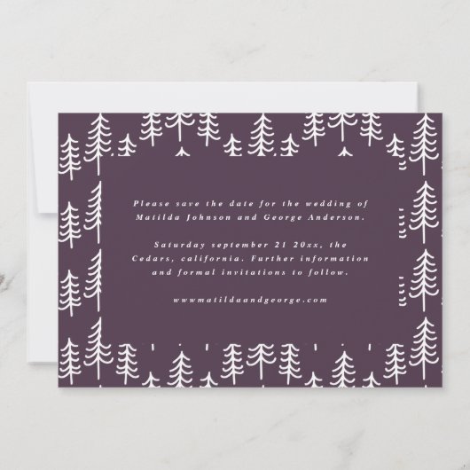 moderne minimale rustige multi-fotobruiloft save the date (Achterkant)