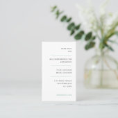 Moderne, minimale Sage Green Stylish Trendy Visitekaartje (Staand voorkant)