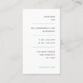 Moderne, minimale Sage Green Stylish Trendy Visitekaartje (Voorkant)