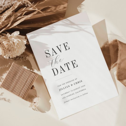 moderne minimale save the date kaart