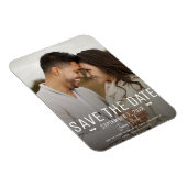 Moderne Minimale Save the Date Trouwfoto Magneet (Rechterzijde)