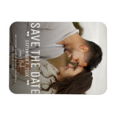 Moderne Minimale Save the Date Trouwfoto Magneet (Horizontaal)