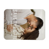 Moderne Minimale Save the Date Trouwfoto Magneet (Horizontaal)