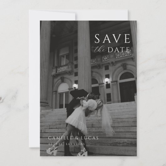 Moderne minimale Save the Date-uitnodiging Kaart (Voorkant)