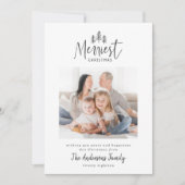 Moderne minimale Scandinavische Kerst rustieke één Feestdagenkaart (Voorkant)