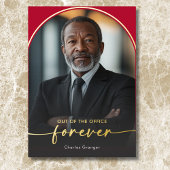 Moderne minimale Scarlet Red Pensioen Partij Folie Uitnodiging