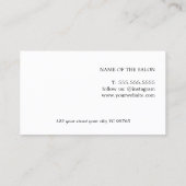 Moderne minimale schaar kapsalon visitekaartje (Achterkant)