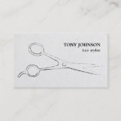 Moderne minimale schaar kapsalon visitekaartje (Voorkant)